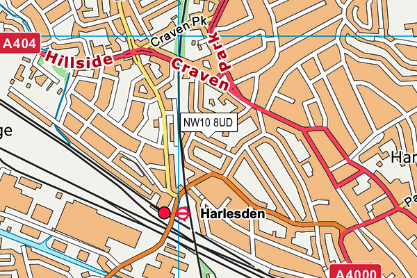 NW10 8UD map - OS VectorMap District (Ordnance Survey) NW10 8UD map - OS VectorMap District (Ordnance Survey)