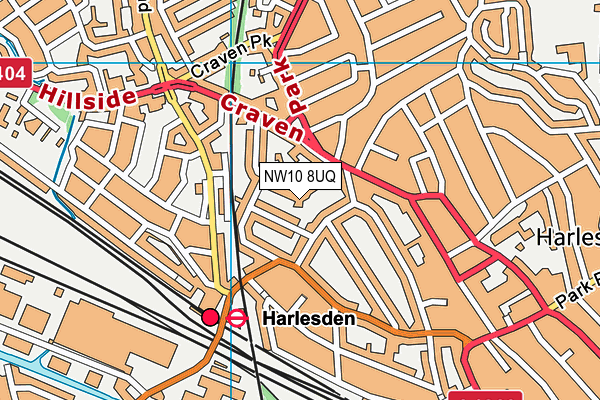 NW10 8UQ map - OS VectorMap District (Ordnance Survey) NW10 8UQ map - OS VectorMap District (Ordnance Survey)