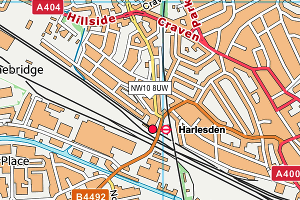 NW10 8UW map - OS VectorMap District (Ordnance Survey) NW10 8UW map - OS VectorMap District (Ordnance Survey)