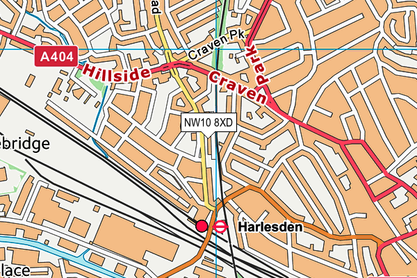 NW10 8XD map - OS VectorMap District (Ordnance Survey) NW10 8XD map - OS VectorMap District (Ordnance Survey)