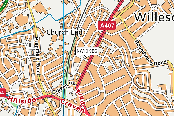 NW10 9EG map - OS VectorMap District (Ordnance Survey) NW10 9EG map - OS VectorMap District (Ordnance Survey)