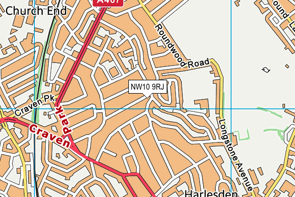 NW10 9RJ map - OS VectorMap District (Ordnance Survey) NW10 9RJ map - OS VectorMap District (Ordnance Survey)