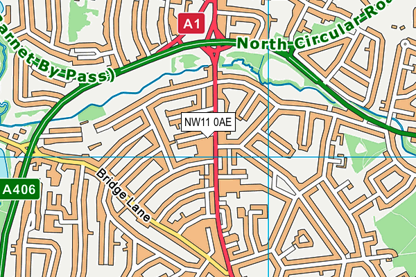 NW11 0AE map - OS VectorMap District (Ordnance Survey) NW11 0AE map - OS VectorMap District (Ordnance Survey)