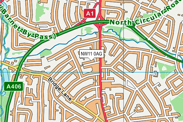 NW11 0AG map - OS VectorMap District (Ordnance Survey) NW11 0AG map - OS VectorMap District (Ordnance Survey)