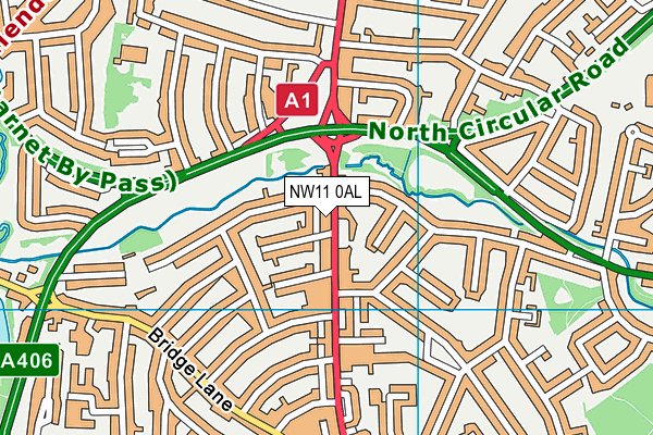 NW11 0AL map - OS VectorMap District (Ordnance Survey) NW11 0AL map - OS VectorMap District (Ordnance Survey)