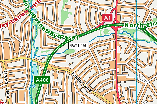 NW11 0AU map - OS VectorMap District (Ordnance Survey) NW11 0AU map - OS VectorMap District (Ordnance Survey)
