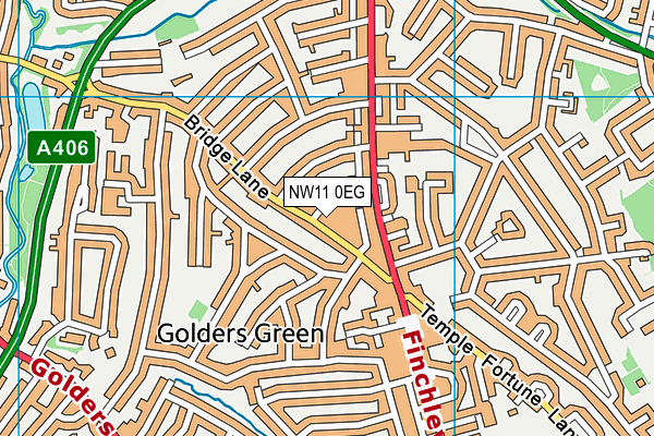 NW11 0EG map - OS VectorMap District (Ordnance Survey) NW11 0EG map - OS VectorMap District (Ordnance Survey)