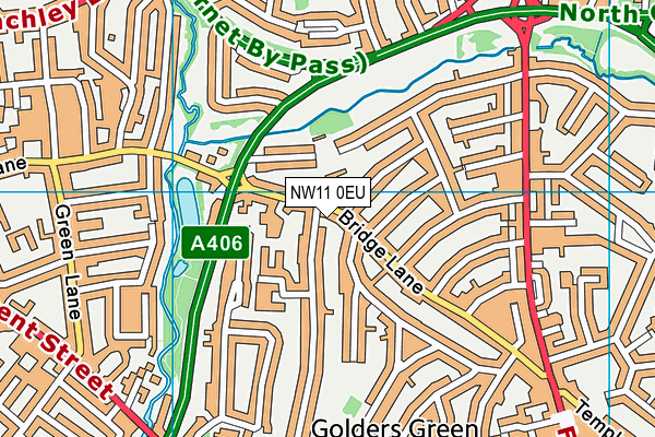 NW11 0EU map - OS VectorMap District (Ordnance Survey) NW11 0EU map - OS VectorMap District (Ordnance Survey)