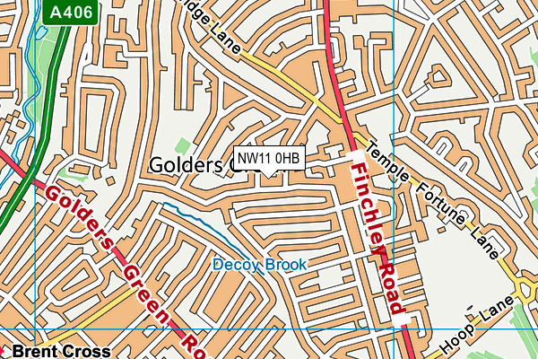 NW11 0HB map - OS VectorMap District (Ordnance Survey) NW11 0HB map - OS VectorMap District (Ordnance Survey)