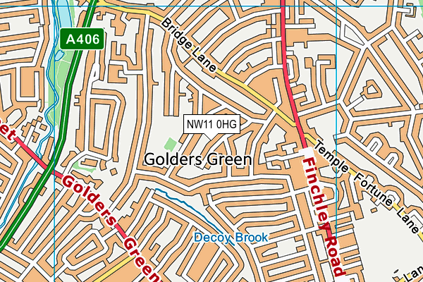 NW11 0HG map - OS VectorMap District (Ordnance Survey) NW11 0HG map - OS VectorMap District (Ordnance Survey)