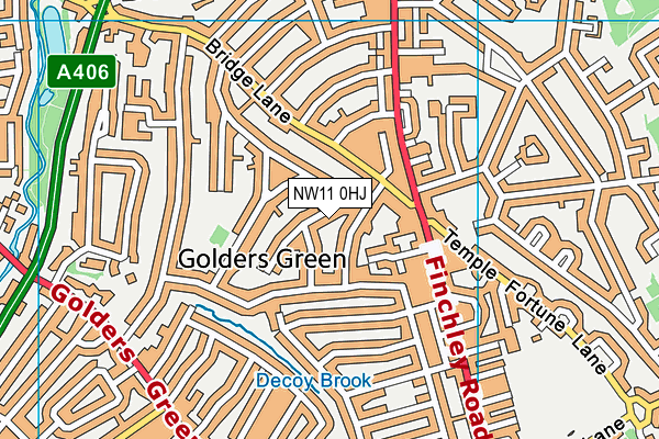 NW11 0HJ map - OS VectorMap District (Ordnance Survey) NW11 0HJ map - OS VectorMap District (Ordnance Survey)