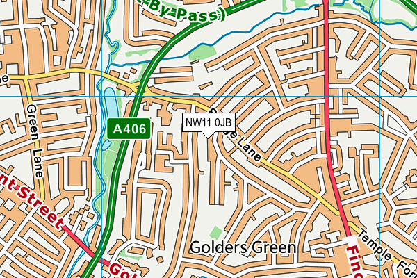 NW11 0JB map - OS VectorMap District (Ordnance Survey) NW11 0JB map - OS VectorMap District (Ordnance Survey)