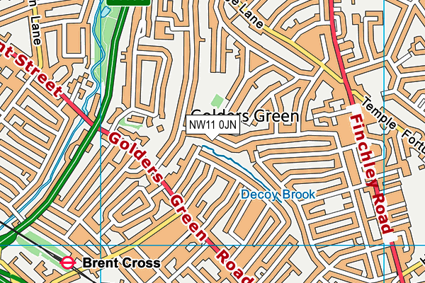 NW11 0JN map - OS VectorMap District (Ordnance Survey) NW11 0JN map - OS VectorMap District (Ordnance Survey)