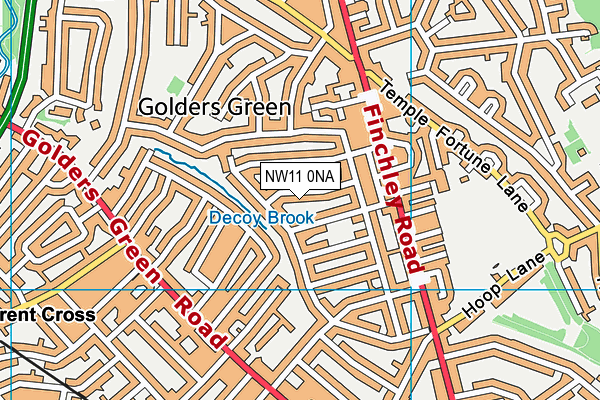 NW11 0NA map - OS VectorMap District (Ordnance Survey) NW11 0NA map - OS VectorMap District (Ordnance Survey)