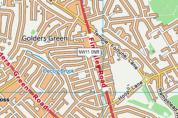 NW11 0NR map - OS VectorMap District (Ordnance Survey)