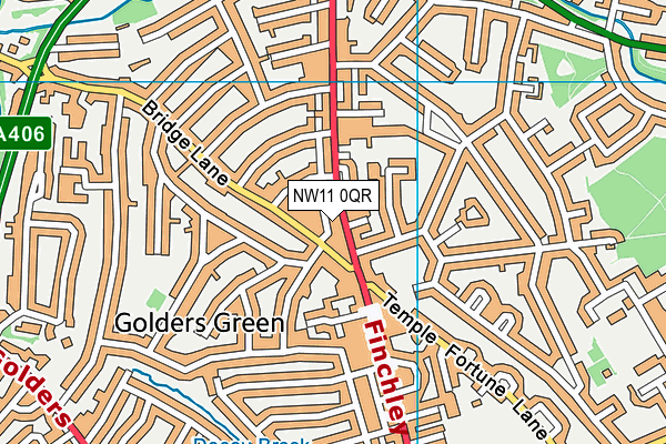 NW11 0QR map - OS VectorMap District (Ordnance Survey) NW11 0QR map - OS VectorMap District (Ordnance Survey)