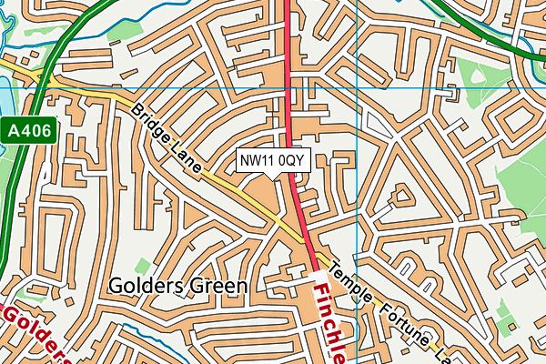 NW11 0QY map - OS VectorMap District (Ordnance Survey) NW11 0QY map - OS VectorMap District (Ordnance Survey)