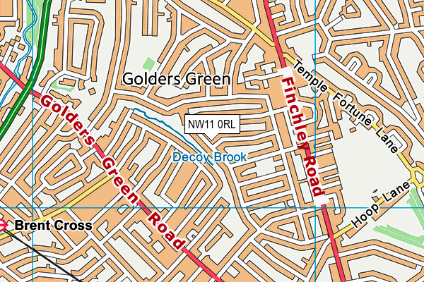 NW11 0RL map - OS VectorMap District (Ordnance Survey)