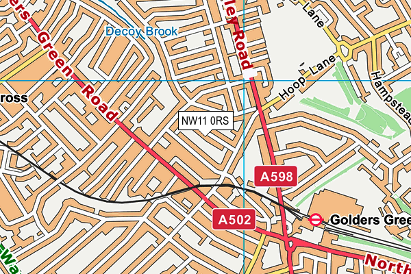 NW11 0RS map - OS VectorMap District (Ordnance Survey)