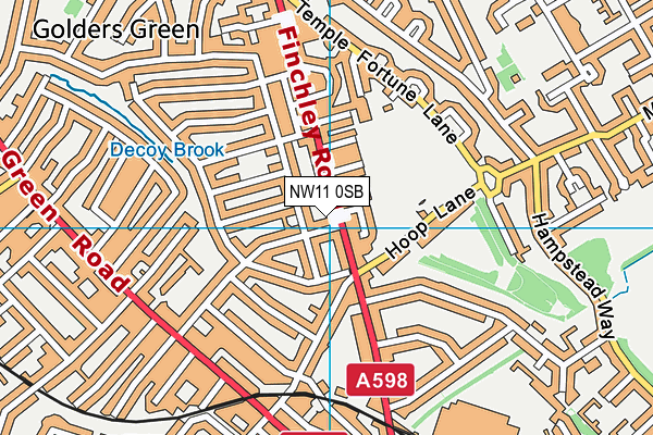 NW11 0SB map - OS VectorMap District (Ordnance Survey) NW11 0SB map - OS VectorMap District (Ordnance Survey)