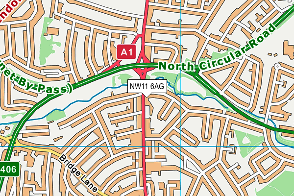 NW11 6AG map - OS VectorMap District (Ordnance Survey) NW11 6AG map - OS VectorMap District (Ordnance Survey)