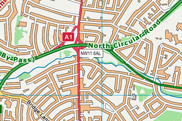NW11 6AL map - OS VectorMap District (Ordnance Survey) NW11 6AL map - OS VectorMap District (Ordnance Survey)