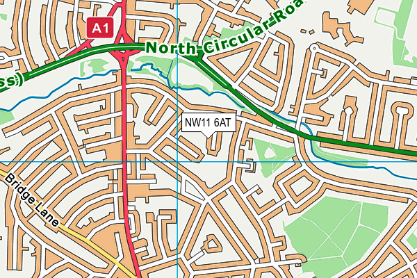 NW11 6AT map - OS VectorMap District (Ordnance Survey) NW11 6AT map - OS VectorMap District (Ordnance Survey)