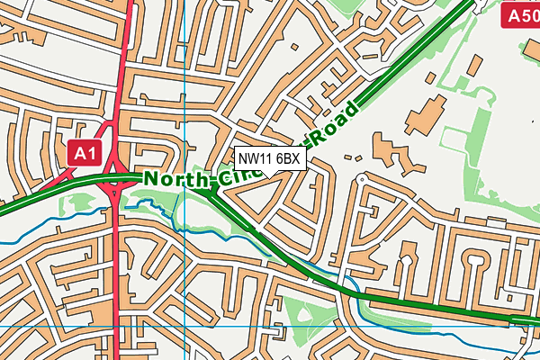 NW11 6BX map - OS VectorMap District (Ordnance Survey) NW11 6BX map - OS VectorMap District (Ordnance Survey)