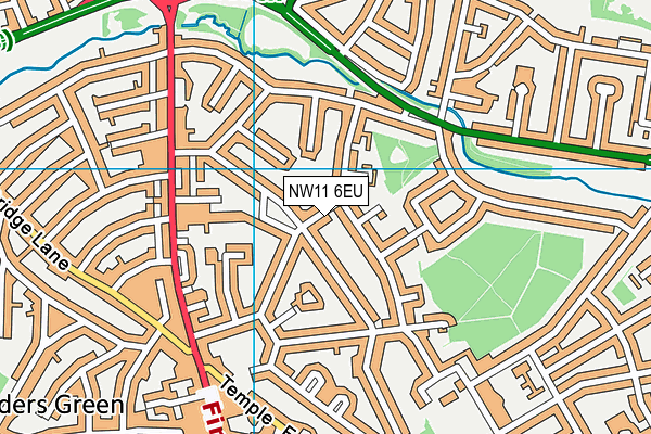 NW11 6EU map - OS VectorMap District (Ordnance Survey) NW11 6EU map - OS VectorMap District (Ordnance Survey)