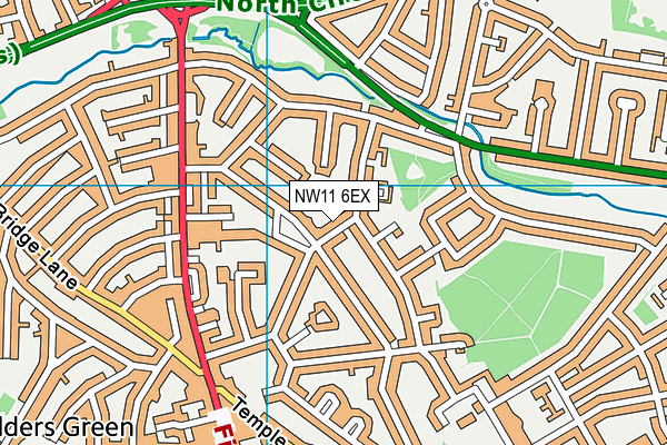 NW11 6EX map - OS VectorMap District (Ordnance Survey) NW11 6EX map - OS VectorMap District (Ordnance Survey)