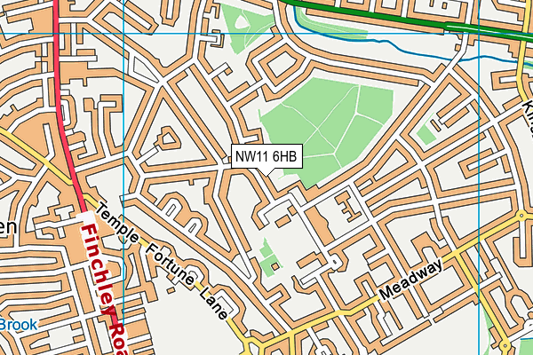 NW11 6HB map - OS VectorMap District (Ordnance Survey) NW11 6HB map - OS VectorMap District (Ordnance Survey)