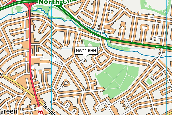 NW11 6HH map - OS VectorMap District (Ordnance Survey) NW11 6HH map - OS VectorMap District (Ordnance Survey)