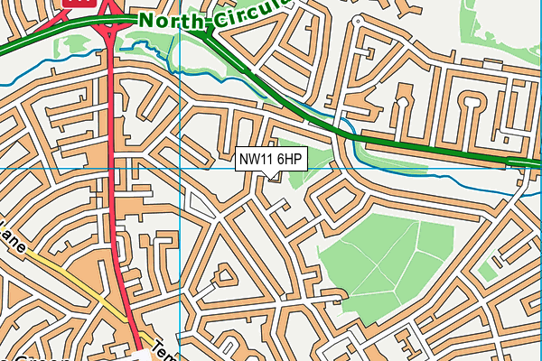NW11 6HP map - OS VectorMap District (Ordnance Survey)