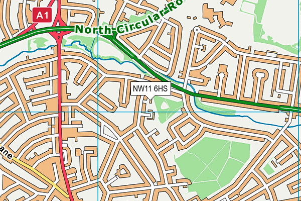 NW11 6HS map - OS VectorMap District (Ordnance Survey)