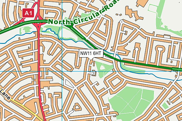 NW11 6HT map - OS VectorMap District (Ordnance Survey) NW11 6HT map - OS VectorMap District (Ordnance Survey)