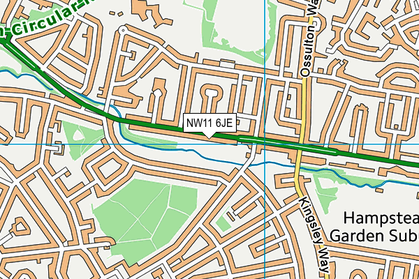 NW11 6JE map - OS VectorMap District (Ordnance Survey)