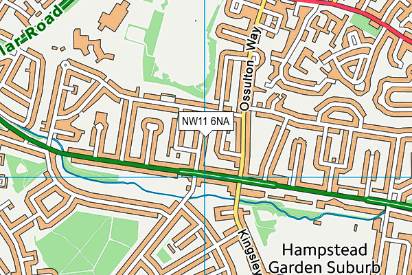 NW11 6NA map - OS VectorMap District (Ordnance Survey)