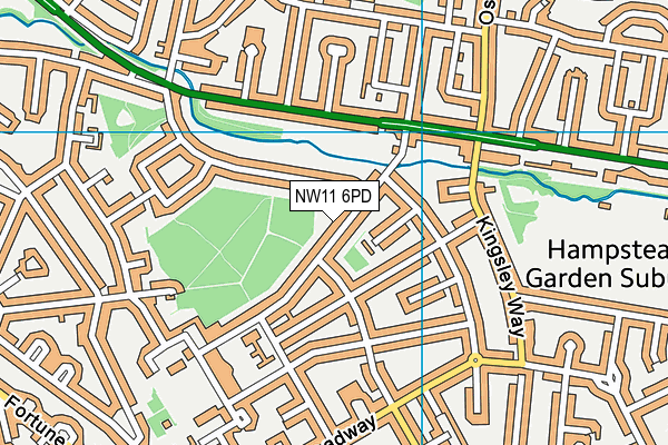 NW11 6PD map - OS VectorMap District (Ordnance Survey) NW11 6PD map - OS VectorMap District (Ordnance Survey)