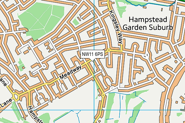 NW11 6PS map - OS VectorMap District (Ordnance Survey) NW11 6PS map - OS VectorMap District (Ordnance Survey)