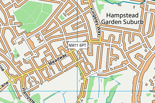 NW11 6PT map - OS VectorMap District (Ordnance Survey) NW11 6PT map - OS VectorMap District (Ordnance Survey)