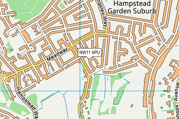 NW11 6PU map - OS VectorMap District (Ordnance Survey)
