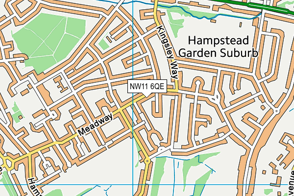 NW11 6QE map - OS VectorMap District (Ordnance Survey)