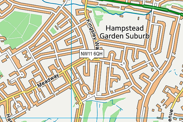 NW11 6QH map - OS VectorMap District (Ordnance Survey)