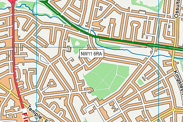 NW11 6RA map - OS VectorMap District (Ordnance Survey) NW11 6RA map - OS VectorMap District (Ordnance Survey)