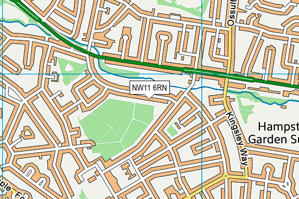 NW11 6RN map - OS VectorMap District (Ordnance Survey) NW11 6RN map - OS VectorMap District (Ordnance Survey)