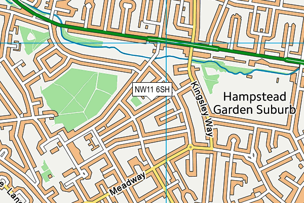 NW11 6SH map - OS VectorMap District (Ordnance Survey) NW11 6SH map - OS VectorMap District (Ordnance Survey)