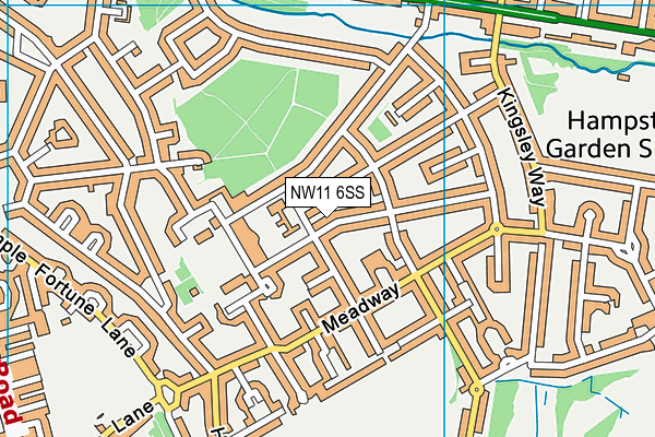 NW11 6SS map - OS VectorMap District (Ordnance Survey) NW11 6SS map - OS VectorMap District (Ordnance Survey)