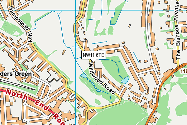 NW11 6TE map - OS VectorMap District (Ordnance Survey) NW11 6TE map - OS VectorMap District (Ordnance Survey)