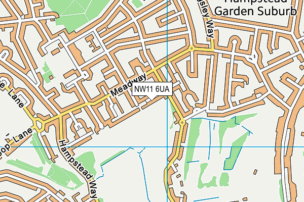 NW11 6UA map - OS VectorMap District (Ordnance Survey)