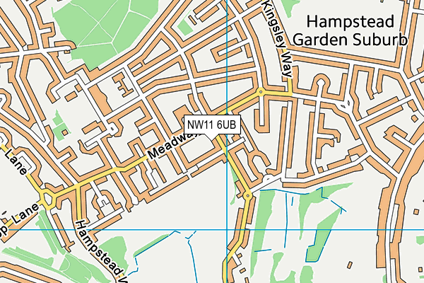 NW11 6UB map - OS VectorMap District (Ordnance Survey) NW11 6UB map - OS VectorMap District (Ordnance Survey)